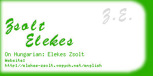 zsolt elekes business card